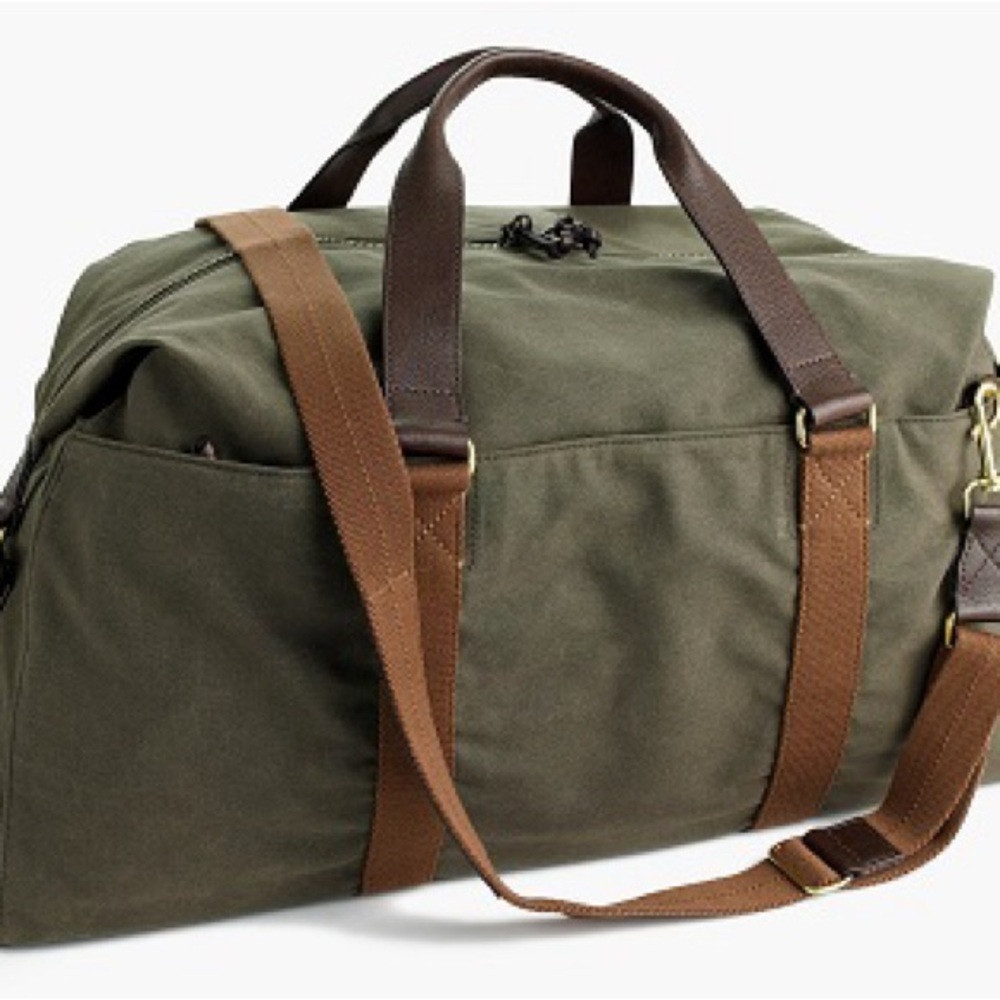 J.Crew Abingdon Weekender Bag: Waxed Cotton Canvas
